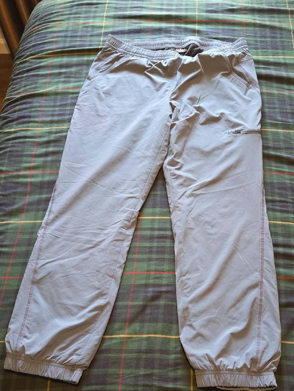 Eddie Bauer Steele Blue Elastic-Waist Jogger Pants Fleece Lined
